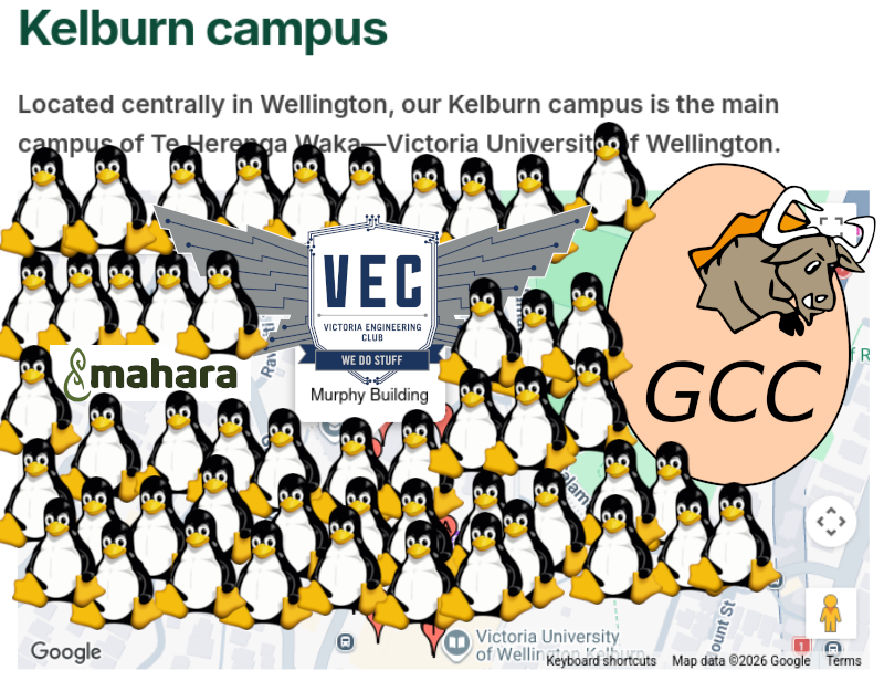 Kelburn Campus Map W/ Tux